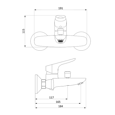 Смеситель для ванны Damixa RedBlu Origin Bit 771000300 черный Смеситель для ванны Damixa RedBlu Origin Bit 771000300 черный