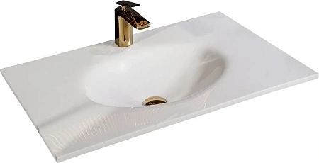 Раковина Boheme Solid Glass белая моноблок 81x52см 850-080 Раковина Boheme Solid Glass белая моноблок 81x52см 850-080