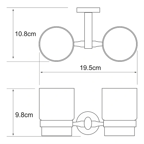 Стакан WasserKRAFT Rhein K-6228D хром Стакан WasserKRAFT Rhein K-6228D хром