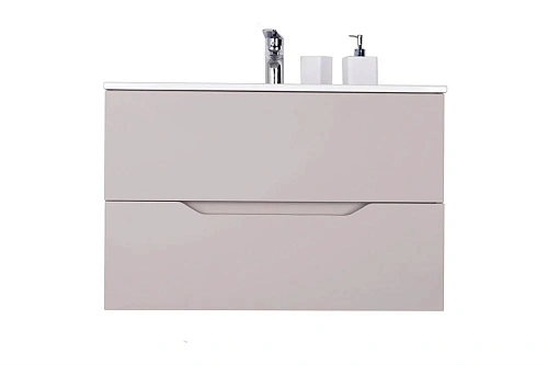 Тумба с раковиной Orange Line Li-80TuL+Ra подвесная, латте матовый Тумба с раковиной Orange Line Li-80TuL+Ra подвесная, латте матовый