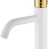 Смеситель для раковины Boheme STICK WHITE DIAMOND GOLD 121-WG Смеситель для раковины Boheme STICK WHITE DIAMOND GOLD 121-WG