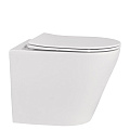 Унитаз приставной ABBER Bequem AC1113 белый, безободковый с крышкой микролифт Унитаз приставной ABBER Bequem AC1113 белый, безободковый с крышкой микролифт