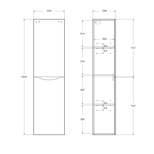 Шкаф-пенал BelBagno FLY-MARINO-1500-2A-SC-BL-P-L подвесной 400x300 Bianco Lucido Шкаф-пенал BelBagno FLY-MARINO-1500-2A-SC-BL-P-L подвесной 400x300 Bianco Lucido