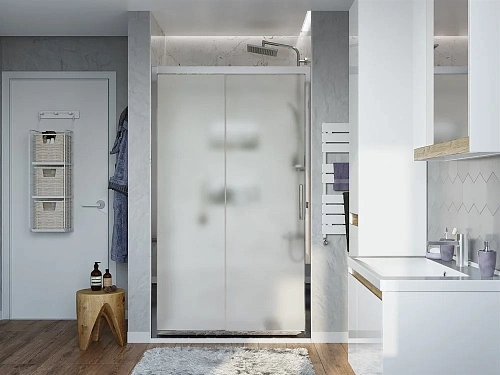 Душевая дверь STWORKI Стокгольм 140 см профиль хром глянец, стекло матовое 467943 Душевая дверь STWORKI Стокгольм 140 см профиль хром глянец, стекло матовое 467943