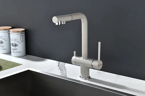 Смеситель для кухни Paulmark SERPENTINE бежевый Se213222-BE Смеситель для кухни Paulmark SERPENTINE бежевый Se213222-BE