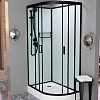 Душевая кабина Frank F418L М Black 100x80 20051 закаленное матовое стекло Душевая кабина Frank F418L М Black 100x80 20051 закаленное матовое стекло
