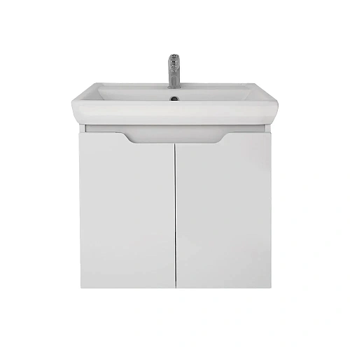 Тумба под раковину DREJA Q (D), 55 см, подвесная, 2 дверцы, белый глянец 99.1007 Тумба под раковину DREJA Q (D), 55 см, подвесная, 2 дверцы, белый глянец 99.1007