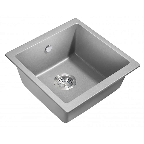 Кухонная мойка Milacio Leon 45 Cuarzo (MC.77093), серый металлик Кухонная мойка Milacio Leon 45 Cuarzo (MC.77093), серый металлик