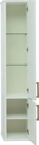 Шкаф-пенал Aquanet Бостон 36 L белый матовый (ручки золото) 00242219 Шкаф-пенал Aquanet Бостон 36 L белый матовый (ручки золото) 00242219