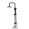 Картинка анонса товара «душевая система dorff comfort d0708000bl с тропическим душем, черный»