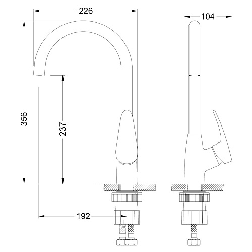Смеситель для кухни Lemark Linara LM0405C, хром Смеситель для кухни Lemark Linara LM0405C, хром