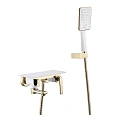 Смеситель для ванны Lemark Mista LM6414WG, белый/золото Смеситель для ванны Lemark Mista LM6414WG, белый/золото