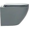 Унитаз подвесной AQUAme AQM2002MGR с сиденьем SoftClose, технология смыва Rimless, скрытый крепеж се Унитаз подвесной AQUAme AQM2002MGR с сиденьем SoftClose, технология смыва Rimless, скрытый крепеж се
