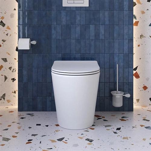 Унитаз приставной BelBagno FLAY-TOR BB1003CB-TOR/SC безободковый с сиденьем и смывом TORNADO Унитаз приставной BelBagno FLAY-TOR BB1003CB-TOR/SC безободковый с сиденьем и смывом TORNADO