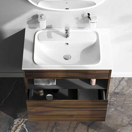 Тумба под раковину AM.PM Func M8FFUX0801OF pull-out, 80 см универсальная, дерево текстурированное Тумба под раковину AM.PM Func M8FFUX0801OF pull-out, 80 см универсальная, дерево текстурированное