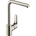 Смеситель для кухни hansgrohe Focus с L-образным поворотным изливом, сталь 31817800 Смеситель для кухни hansgrohe Focus с L-образным поворотным изливом, сталь 31817800
