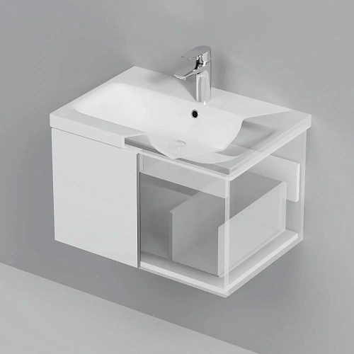 Тумба под раковину AM.PM Gem M90FHX06021WG подвесная, 60 см, push-to-open, белый Тумба под раковину AM.PM Gem M90FHX06021WG подвесная, 60 см, push-to-open, белый