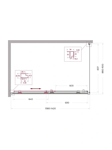 Душевой уголок BelBagno UNO-195-AH-1-140/90-C-Cr 140x90 см, профиль хром, стекло прозрачное Душевой уголок BelBagno UNO-195-AH-1-140/90-C-Cr 140x90 см, профиль хром, стекло прозрачное