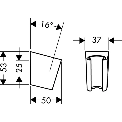 Держатель ручного душа Hansgrohe Porter S 28331140, шлифованная бронза Держатель ручного душа Hansgrohe Porter S 28331140, шлифованная бронза