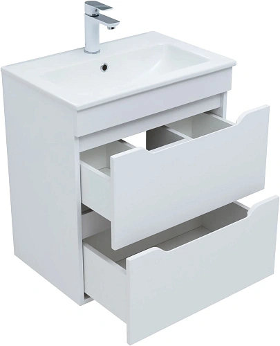 Тумба под раковину Aquanet Практика 60 00347963 белый глянец Тумба под раковину Aquanet Практика 60 00347963 белый глянец