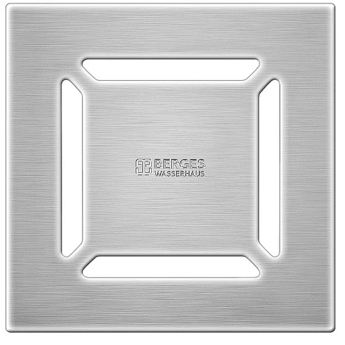 Душевой трап BERGES ZENTRUM Norma 150х150, матовый хром, выпуск D50 H65 боковой 090363 Душевой трап BERGES ZENTRUM Norma 150х150, матовый хром, выпуск D50 H65 боковой 090363