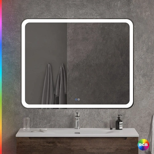 Зеркало CEZARES MULTICOLORE с подсветкой RGB и сенсорным выключателем CZR-SPC-MC-1000-800-RGB-TCH 1000x800x30 Зеркало CEZARES MULTICOLORE с подсветкой RGB и сенсорным выключателем CZR-SPC-MC-1000-800-RGB-TCH 1000x800x30