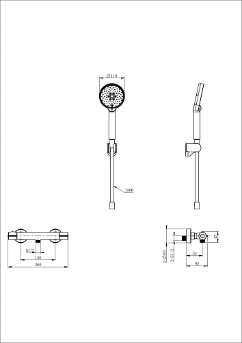 Смеситель для душа Wonzon & Woghand с термостатом, черный матовый (WW-B2063-A-MB) Смеситель для душа Wonzon & Woghand с термостатом, черный матовый (WW-B2063-A-MB)