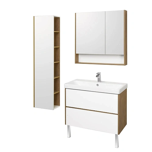 Тумба под раковину Aquaton Сканди 90 белая, дуб рустикальный 1A251901SDZ90 Тумба под раковину Aquaton Сканди 90 белая, дуб рустикальный 1A251901SDZ90