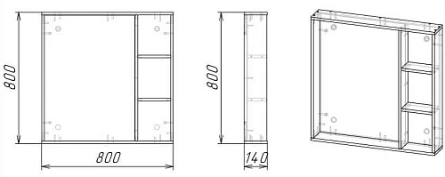 Зеркало GROSSMAN ФАЛЬКОН-80 см бетон 80x80 208003 Зеркало GROSSMAN ФАЛЬКОН-80 см бетон 80x80 208003