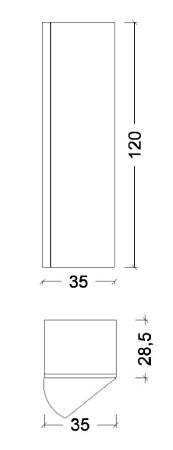 Шкаф-пенал Armadi Art Vallessi 836-C matt 120x35x28,5cm Кашемир мат Шкаф-пенал Armadi Art Vallessi 836-C matt 120x35x28,5cm Кашемир мат
