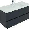 Тумба под раковину Aquanet Алвита New 100 2 ящика, антрацит 00277519 Тумба под раковину Aquanet Алвита New 100 2 ящика, антрацит 00277519