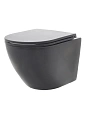Унитаз подвесной AQUAme AQM2002MB с сиденьем SoftClose, технология смыва Rimless, скрытый крепеж чер Унитаз подвесной AQUAme AQM2002MB с сиденьем SoftClose, технология смыва Rimless, скрытый крепеж чер
