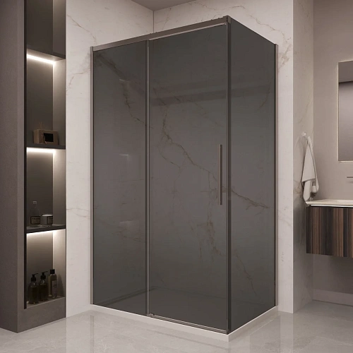 Душевой уголок Vincea Stella VSR-1ST9012CGGM 1200x900 вороненая сталь, стекло тонированное Душевой уголок Vincea Stella VSR-1ST9012CGGM 1200x900 вороненая сталь, стекло тонированное