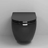 Унитаз подвесной GROSSMAN GR-4411BS Color 560x360x350 черный безободковый с тонкой крышкой Унитаз подвесной GROSSMAN GR-4411BS Color 560x360x350 черный безободковый с тонкой крышкой