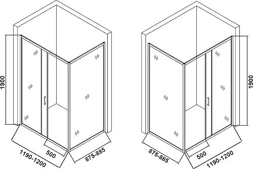 Душевой уголок DIWO Смоленск 120х90 см, профиль черный 555733 Душевой уголок DIWO Смоленск 120х90 см, профиль черный 555733
