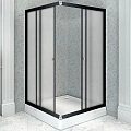 Душевой уголок Radomir Дрим 90 1-03-6-0-0-1181 квадратный, стекло матовое, поддон с каркасом и сифоном, профиль черный Душевой уголок Radomir Дрим 90 1-03-6-0-0-1181 квадратный, стекло матовое, поддон с каркасом и сифоном, профиль черный