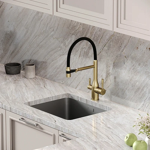 Смеситель для кухни Sancos Garda SC4009BG под фильтр, брашированное золото Смеситель для кухни Sancos Garda SC4009BG под фильтр, брашированное золото