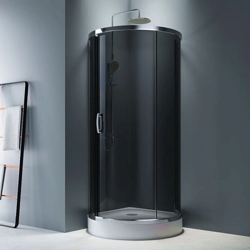 Душевой уголок AM.PM Like W83UG-333-095CG Round 95x95, стекло тонированное, профиль хром глянц, без по Душевой уголок AM.PM Like W83UG-333-095CG Round 95x95, стекло тонированное, профиль хром глянц, без по