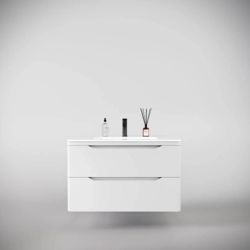 Тумба под раковину Style Line Марелла 90 Люкс антискрейтч белый матовый, PLUS подвесная СС-00002413 Тумба под раковину Style Line Марелла 90 Люкс антискрейтч белый матовый, PLUS подвесная СС-00002413