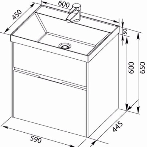 Раковина Aquanet Орлеан 60 00179393 Раковина Aquanet Орлеан 60 00179393