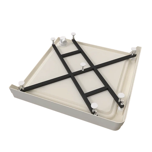 Душевой уголок Radomir Дрим 110 1-03-6-0-0-1201 квадратный, стекло матовое, поддон с каркасом и сифоном, профиль черный Душевой уголок Radomir Дрим 110 1-03-6-0-0-1201 квадратный, стекло матовое, поддон с каркасом и сифоном, профиль черный