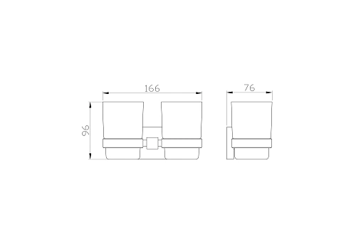 Стакан Wonzon & Woghand хром (WW-8928) Стакан Wonzon & Woghand хром (WW-8928)
