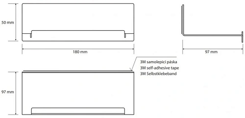 Полка Bemeta NIVA 101102365 Полка Bemeta NIVA 101102365