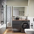 Комплект мебели STWORKI Берген 60 серая с темной столешницей 122, с раковиной на выбор, R 549765 Комплект мебели STWORKI Берген 60 серая с темной столешницей 122, с раковиной на выбор, R 549765