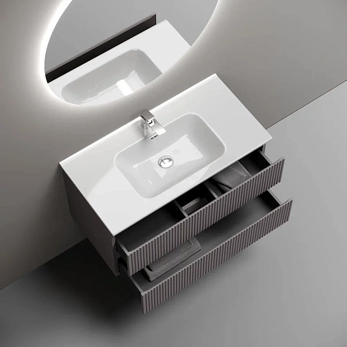 Тумба под раковину Sancos Snob R SNR90SM 890х445х500 Doha Soft, подвесная Тумба под раковину Sancos Snob R SNR90SM 890х445х500 Doha Soft, подвесная