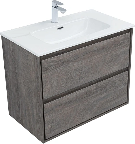 Тумба под раковину Aquanet Милан 80 дуб рошелье 00336374 подвесная Тумба под раковину Aquanet Милан 80 дуб рошелье 00336374 подвесная
