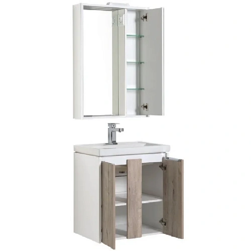 Комплект мебели Aquanet Клио 60 дуб кантри/белый 00196487 Комплект мебели Aquanet Клио 60 дуб кантри/белый 00196487