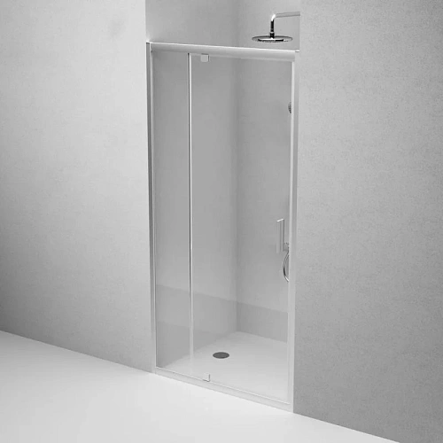 Душевая дверь AM.PM Gem W90G-100-1P-MT 100x195, серебро, стекло прозрачное Душевая дверь AM.PM Gem W90G-100-1P-MT 100x195, серебро, стекло прозрачное