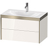 Картинка анонса товара «тумба под раковину duravit xviu xv4615ob122p подвесная 80 см белая/шампань»