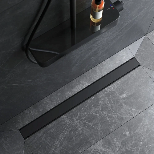 Душевой лоток AM.PM PrimeFlow W02SC-U11-090-04BM универсальный затвор Tile 90см черный матовый Душевой лоток AM.PM PrimeFlow W02SC-U11-090-04BM универсальный затвор Tile 90см черный матовый